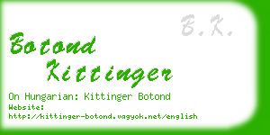 botond kittinger business card